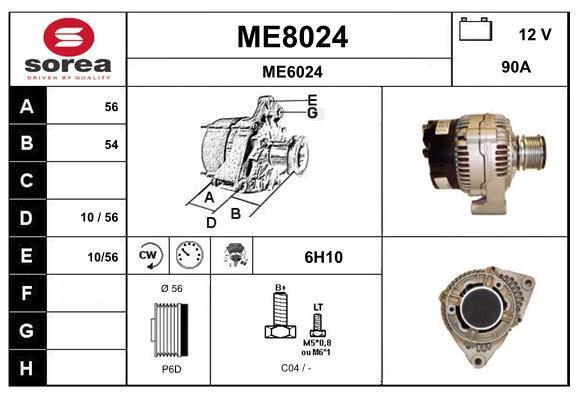 Alternateur SNRA ref. ME8024