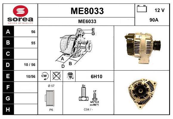 Alternateur SNRA ref. ME8033