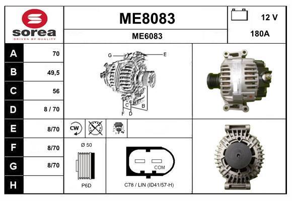 Alternador SNRA ref. ME8083