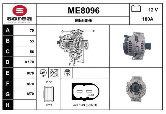Alternador SNRA ref. ME8096