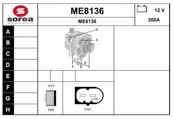 Alternador SNRA ME8136
