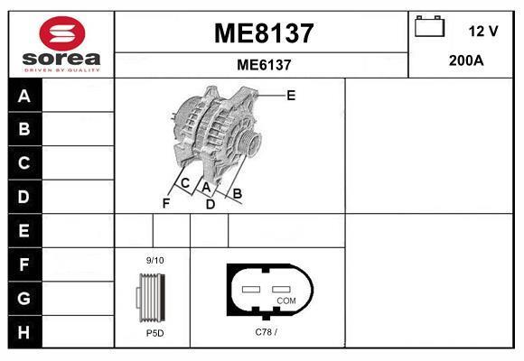 Alternateur SNRA ref. ME8137