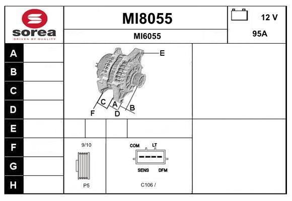 Alternateur SNRA ref. MI8055