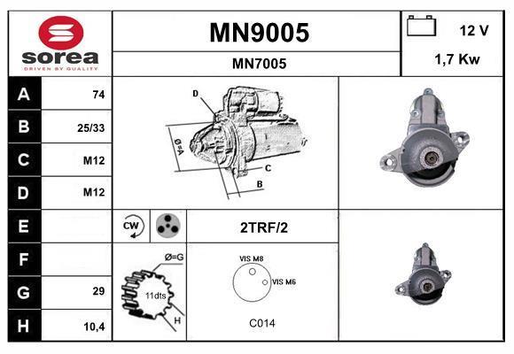 Démarreur SNRA MN9005