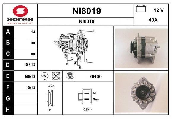Alternador SNRA ref. NI8019