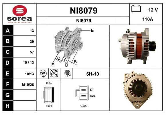 Alternateur SNRA ref. NI8079