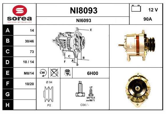 Alternateur SNRA ref. NI8093