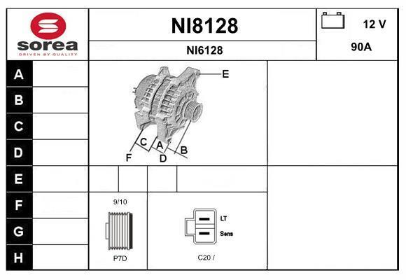 Alternador SNRA ref. NI8128