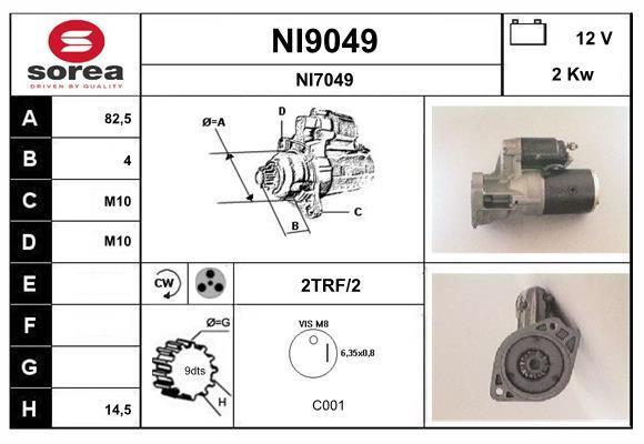 Démarreur SNRA NI9049