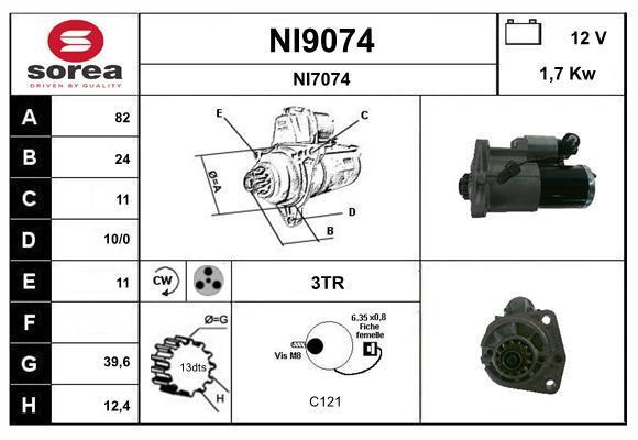 Motor de arranque SNRA ref. NI9074