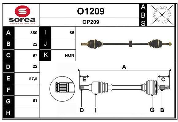 Cardan SNRA ref. O1209