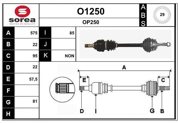 Cardan SNRA ref. O1250
