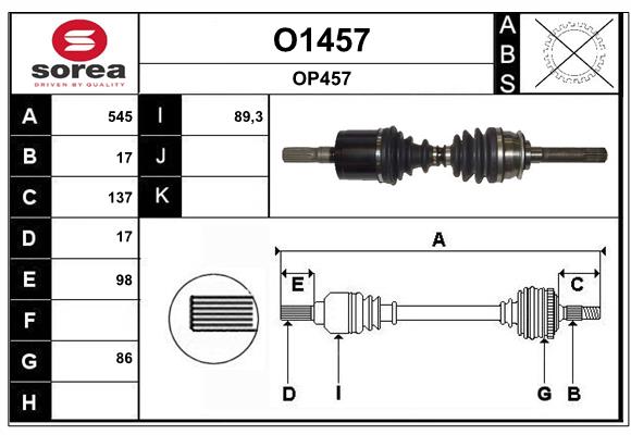 Cardan SNRA O1457