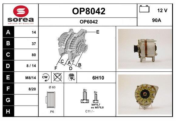 Alternateur SNRA ref. OP8042