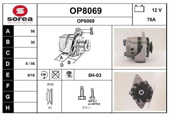 Alternador SNRA OP8069