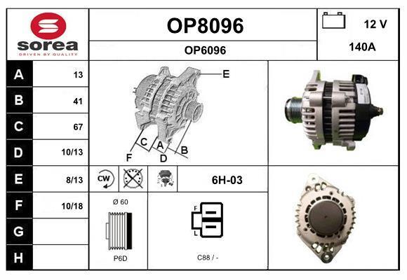 Alternateur SNRA ref. OP8096