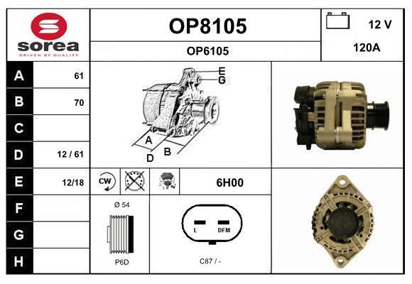 Alternateur SNRA OP8105