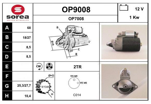 Démarreur SNRA ref. OP9008