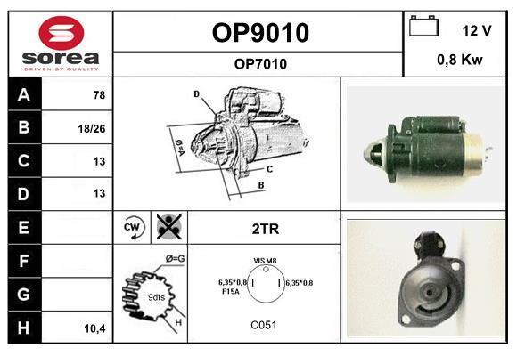 Démarreur SNRA ref. OP9010
