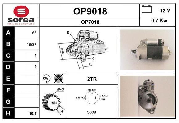 Démarreur SNRA ref. OP9018
