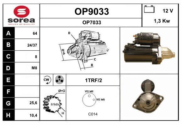 Démarreur SNRA ref. OP9033