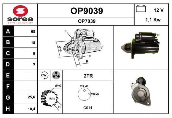 Démarreur SNRA ref. OP9039