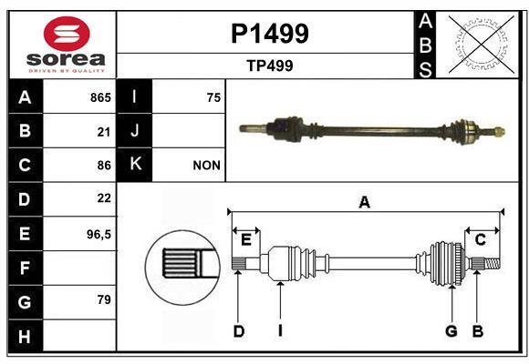 Cardan SNRA ref. P1499