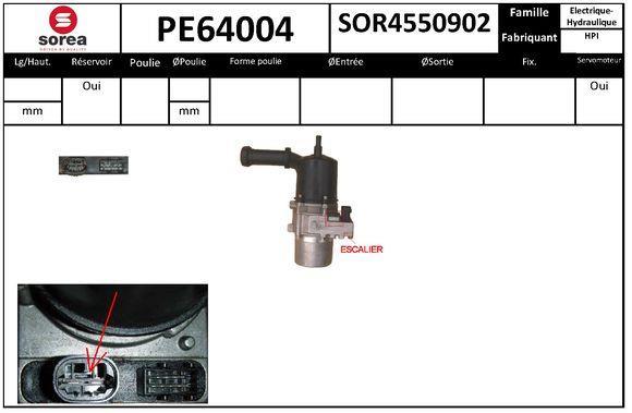 Pompe de direction assistée (Servo direction) SNRA ref. PE64004