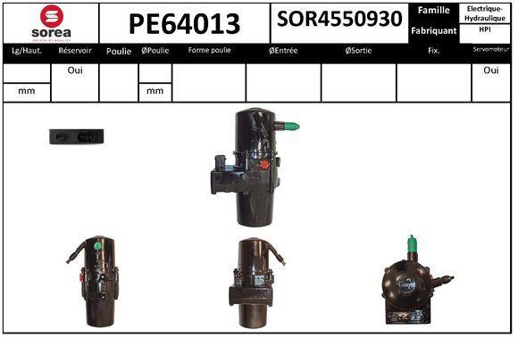 Pompe de direction assistée (Servo direction) SNRA ref. PE64013