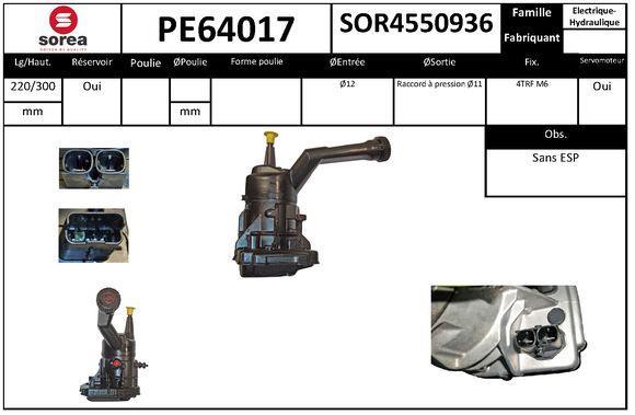 Pompe de direction assistée (Servo direction) SNRA ref. PE64017
