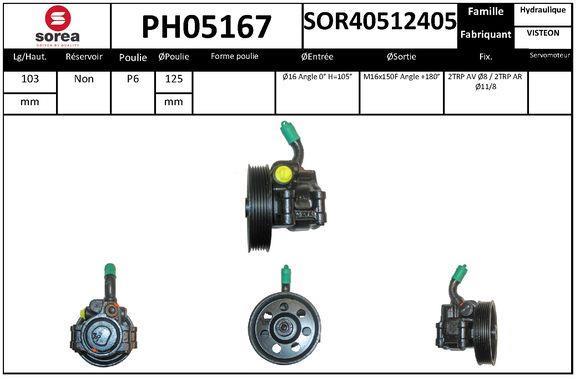 Pompe de direction assistée (Servo direction) SNRA ref. PH05167