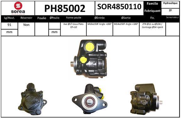 Pompe de direction assistée (Servo direction) SNRA ref. PH85002
