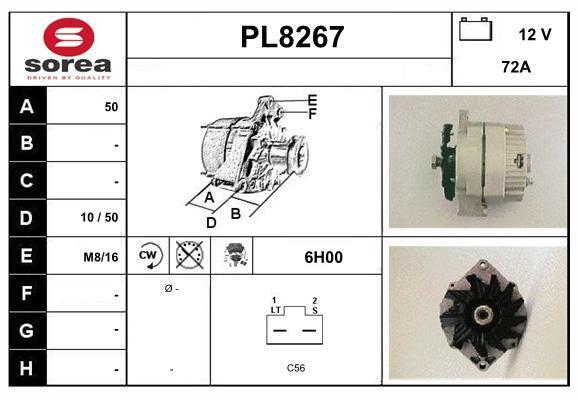 Alternador SNRA ref. PL8267