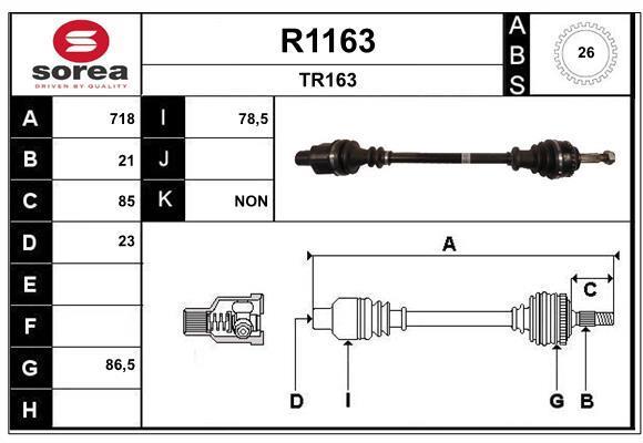 Cardan SNRA ref. R1163