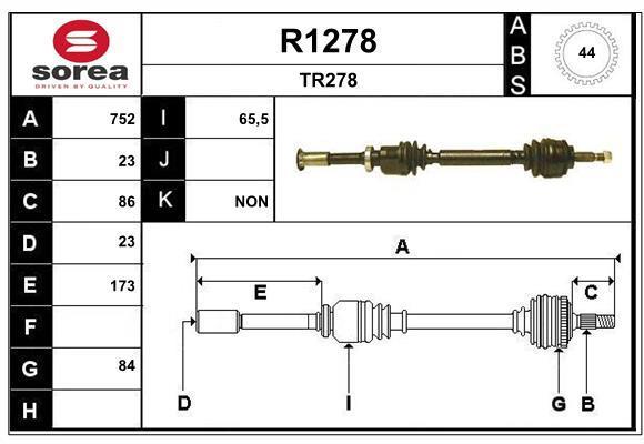 Cardan SNRA ref. R1278