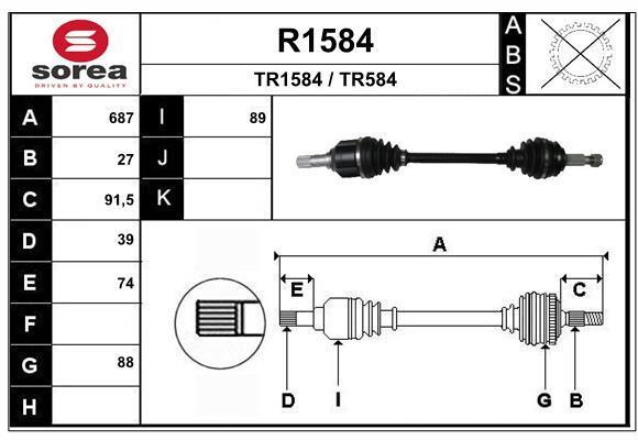 Cardan SNRA ref. R1584