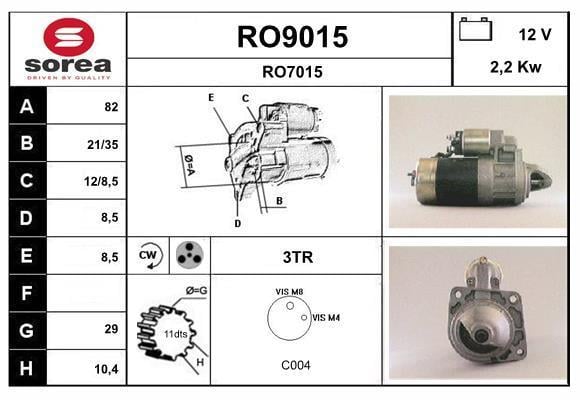 Démarreur SNRA ref. RO9015