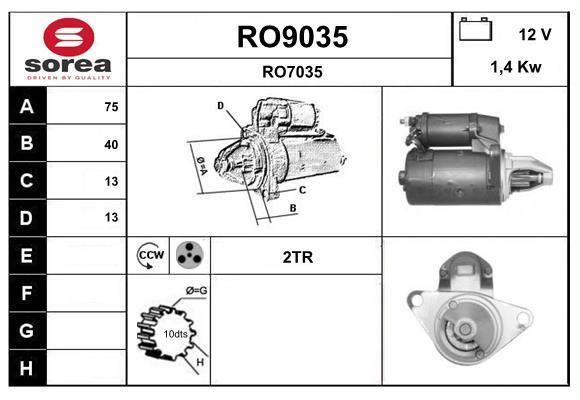 Démarreur SNRA ref. RO9035