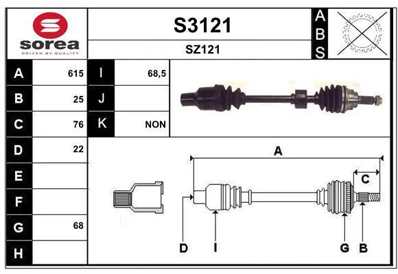Cardã SNRA ref. S3121