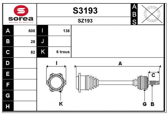 Cardã SNRA S3193