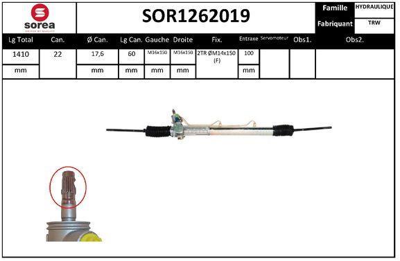 Crémaillère de direction SNRA ref. SOR1262019