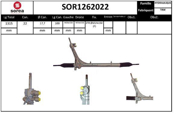 Crémaillère de direction SNRA SOR1262022