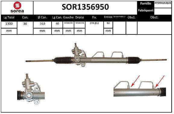 Crémaillère de direction SNRA ref. SOR1356950