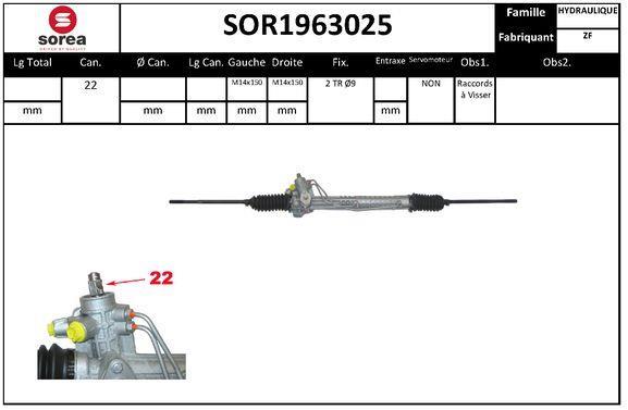 Crémaillère de direction SNRA ref. SOR1963025
