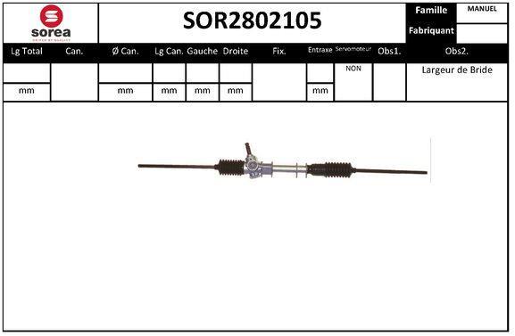 Cremallera de dirección (Caja de direccion) SNRA ref. SOR2802105