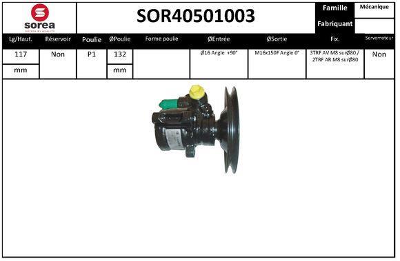 Bomba hidráulica, dirección SNRA ref. SOR40501003