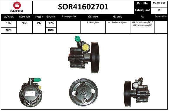 Pompe de direction assistée (Servo direction) SNRA ref. SOR41602701