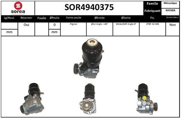 Pompe de direction assistée (Servo direction) SNRA ref. SOR4940375