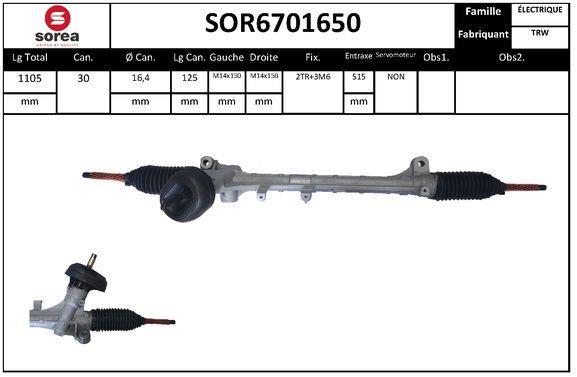 Crémaillère de direction SNRA ref. SOR6701650