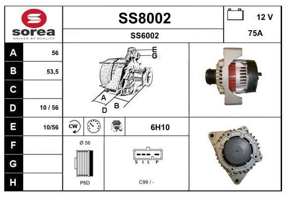 Alternateur SNRA ref. SS8002